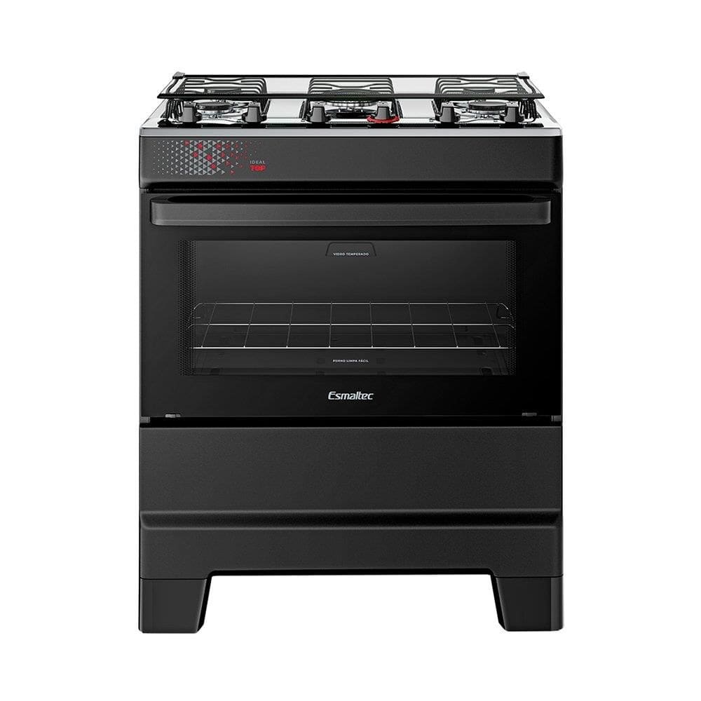 Fogão de Mesa Esmaltec 5 Bocas T5IAP Ideal Top - Acendimento Automático, Preto, Bivolt