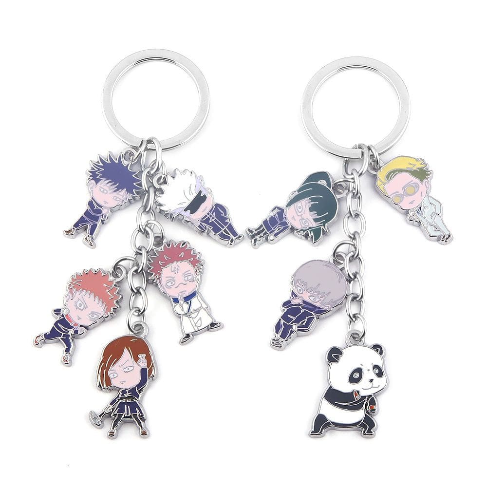 Conjunto de chaveiros Jujutsu Kaisen Chibi Characters x5