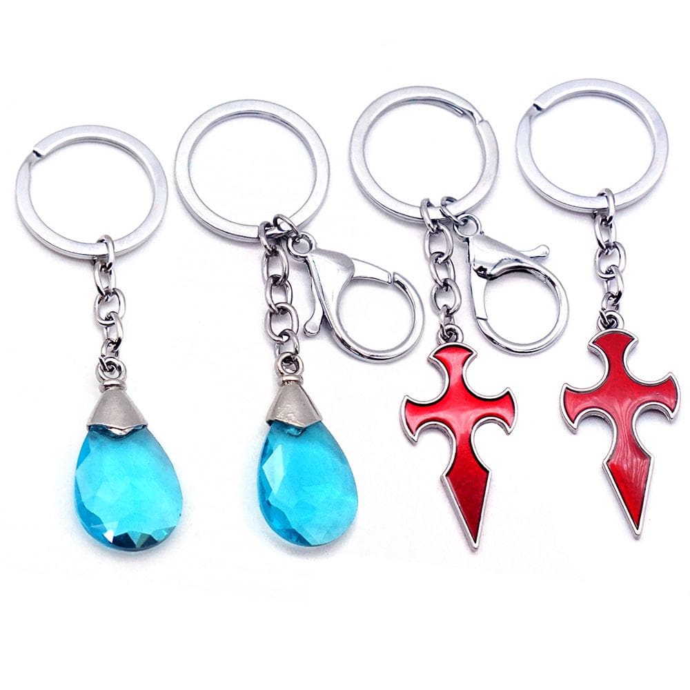 Chaveiro Sword Art Online Yui Heart Blue Teardrop Pingente