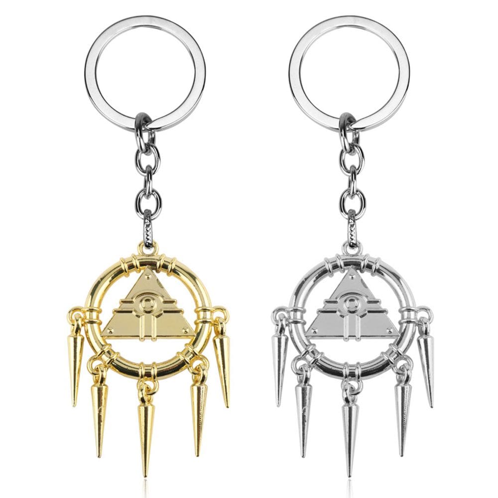 Chaveiro Yu-Gi-Oh! Pingente Millennium Puzzle com acabamento dourado