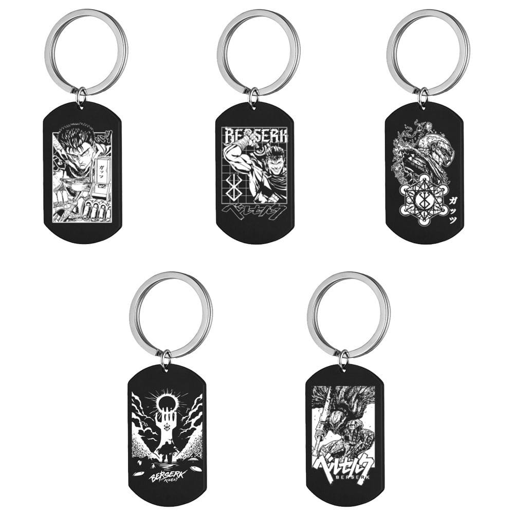 Chaveiro Berserk em aço inoxidável Eclipse Warriors Design