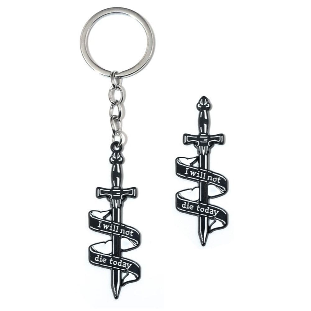 Chaveiro Fourth Wing Black Sword I Will Not Die Today