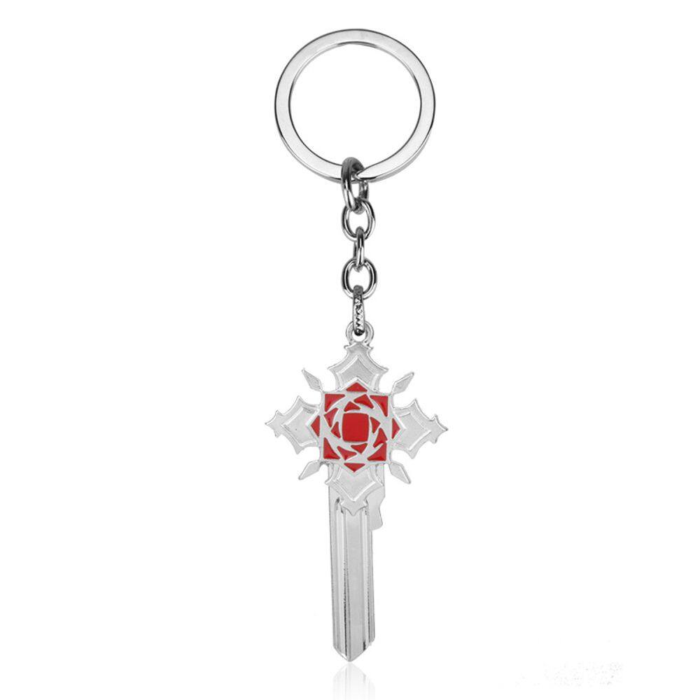 Chaveiro Vampire Knight Rose Emblem, acessório para fãs de anime