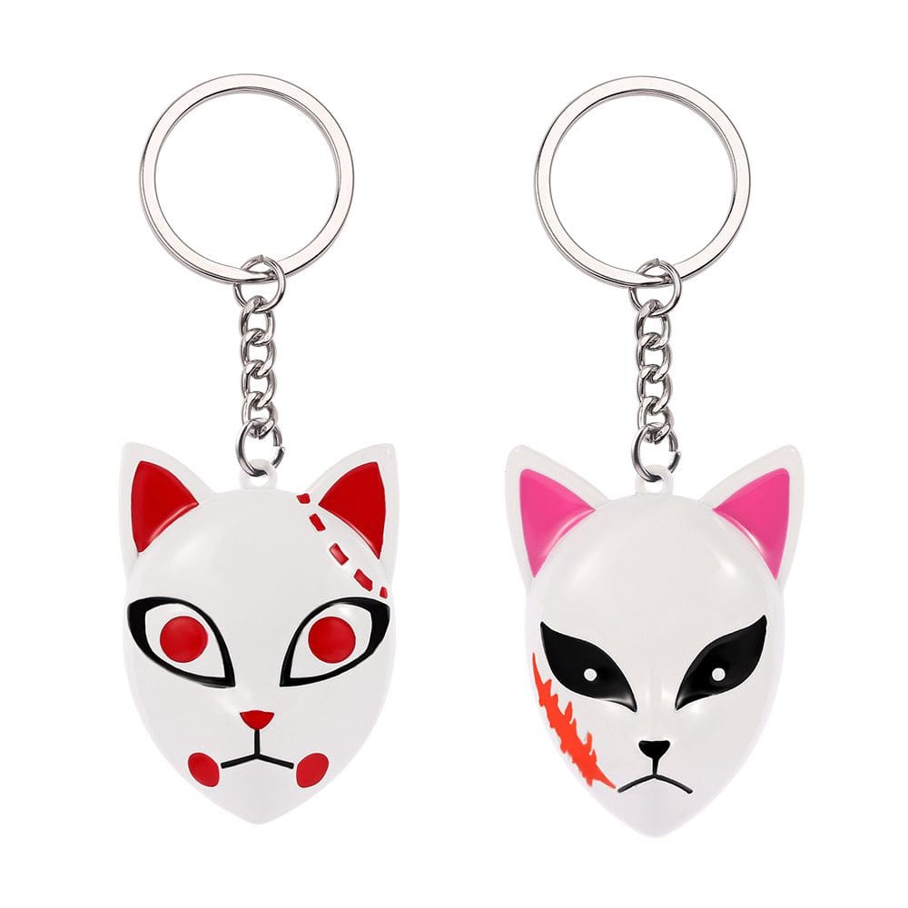 Chaveiro Demon Slayer Tanjiro e Nezuko Mask Anime Chaveiro