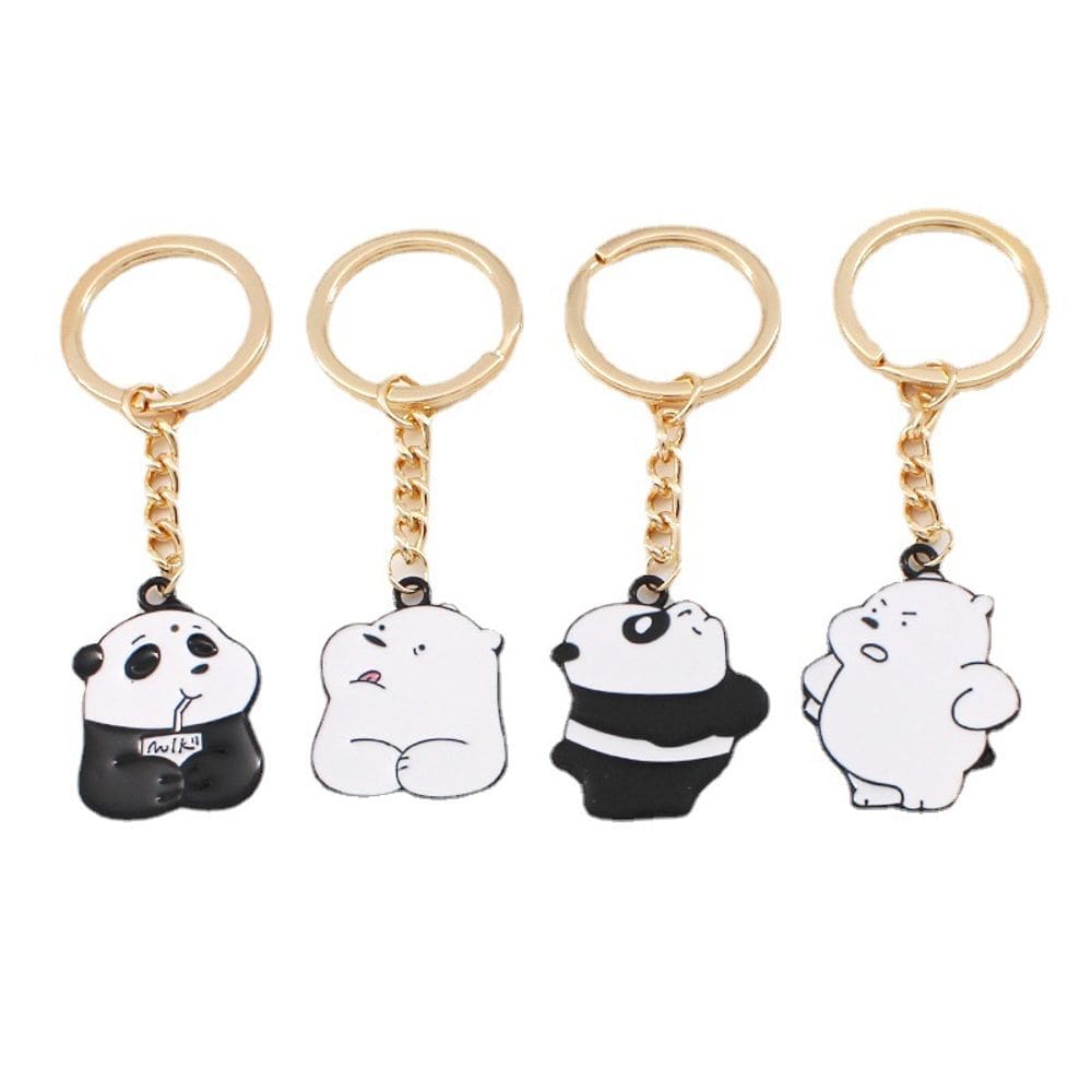 Chaveiro, chaveiro, lindo pingente de panda de desenho animado