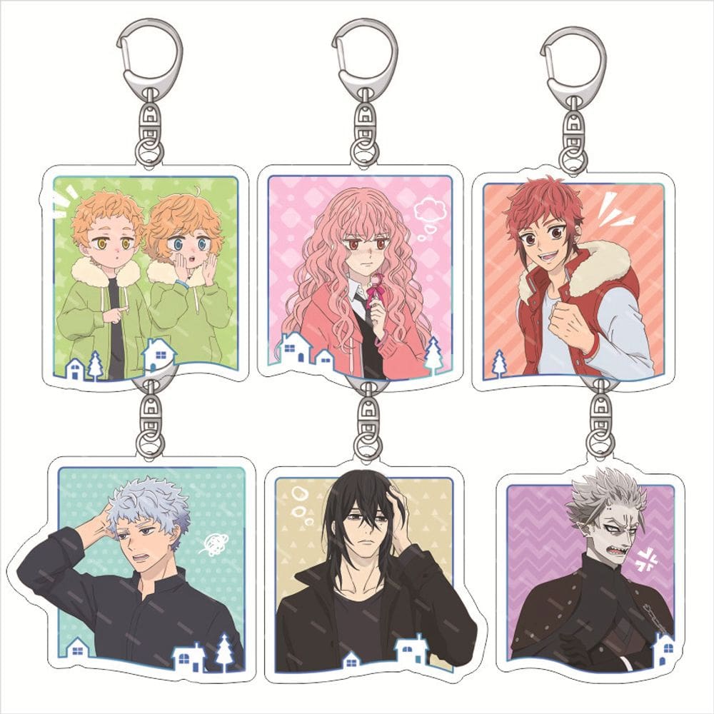 Conjunto de chaveiros de acrílico Mr. Villain`s Day Off Anime