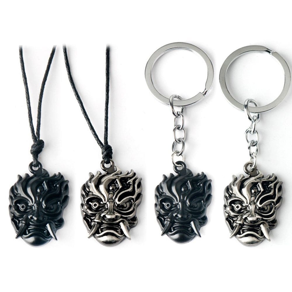 Pingente de chaveiro Cyberpunks 2077 Demon Mask Metal