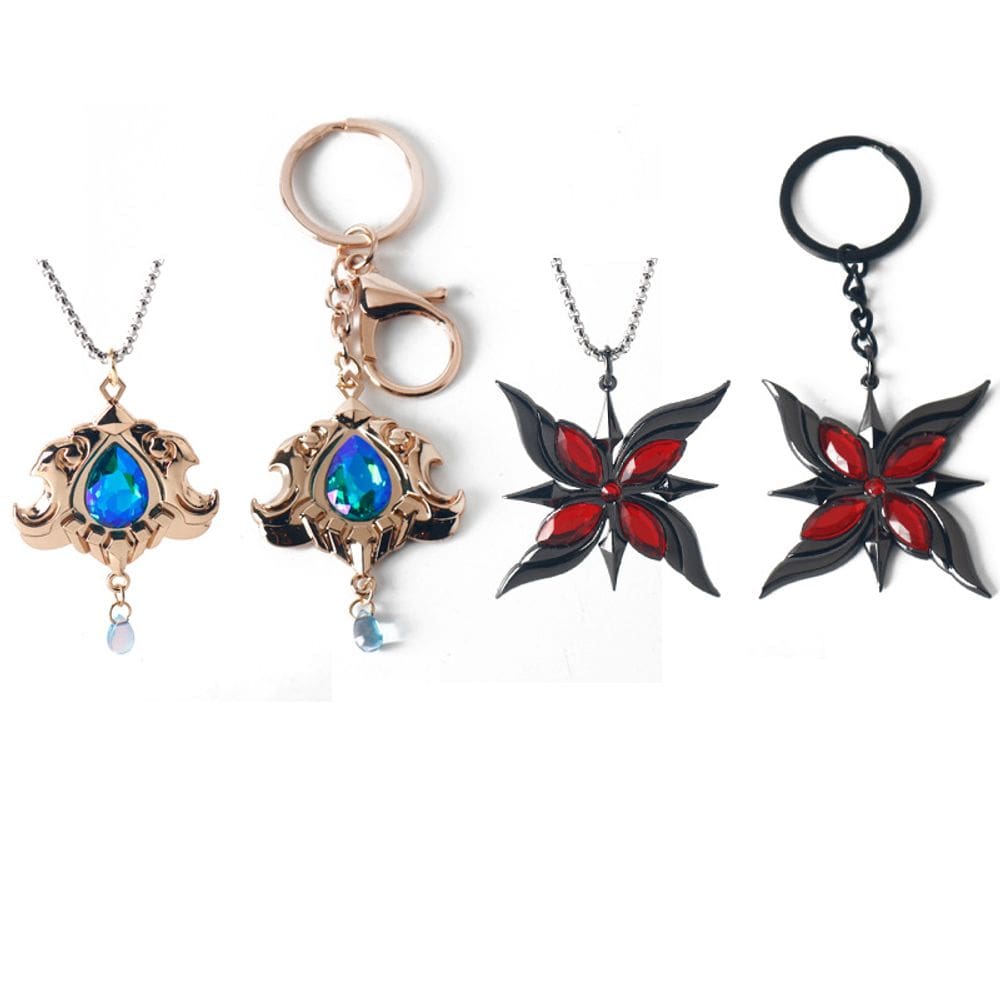 Pingente de chaveiro azul, emblema de exorcista, anime, colecionável