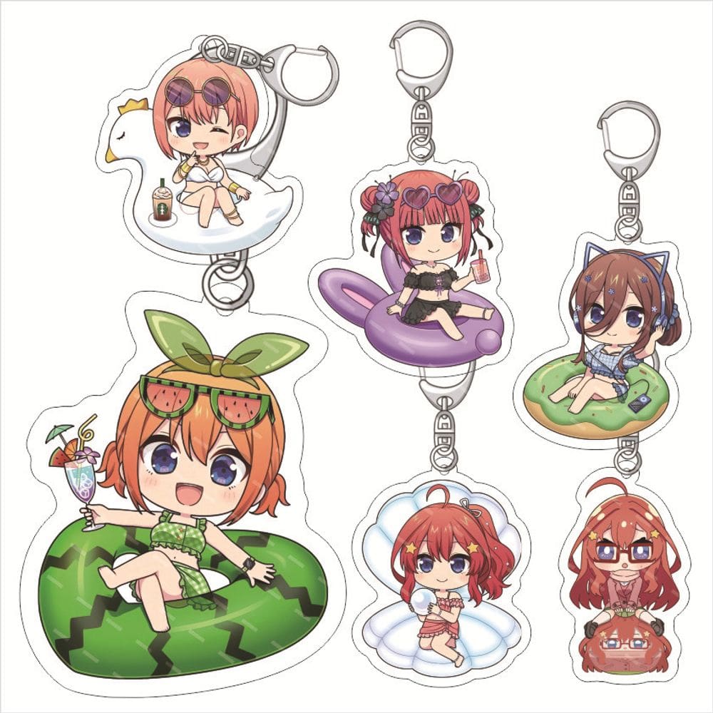 Conjunto de chaveiros The Quintuplets Nakano Sisters por excelência