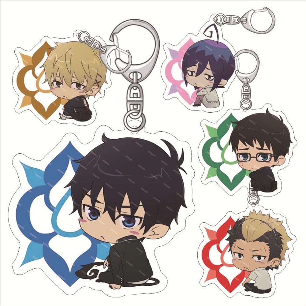 Conjunto de chaveiros de acrílico Blue Exorcist Rin Yukio Shiro Izumo