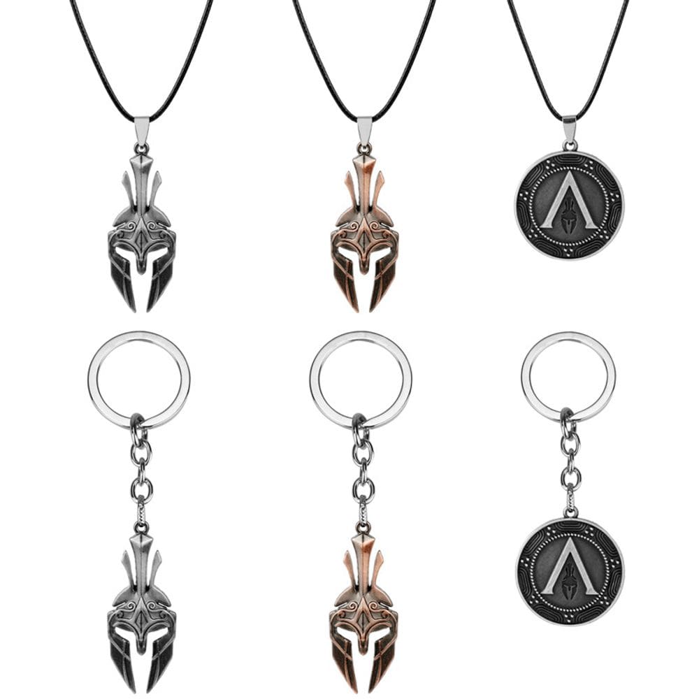 Pingente de chaveiro, capacete Spartan Warrior, design vintage