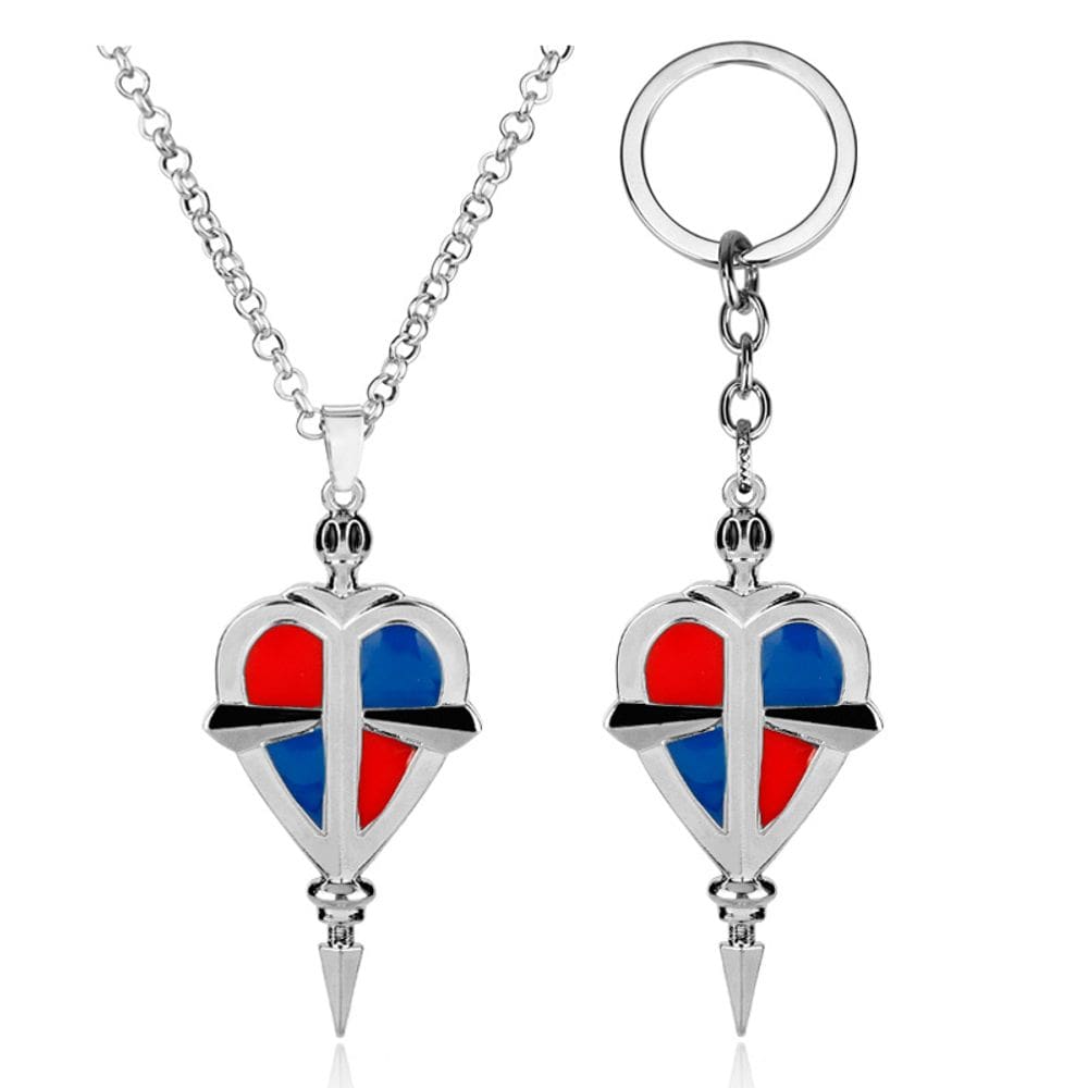 Pingente de chaveiro azul, emblema de exorcista, anime, colecionável