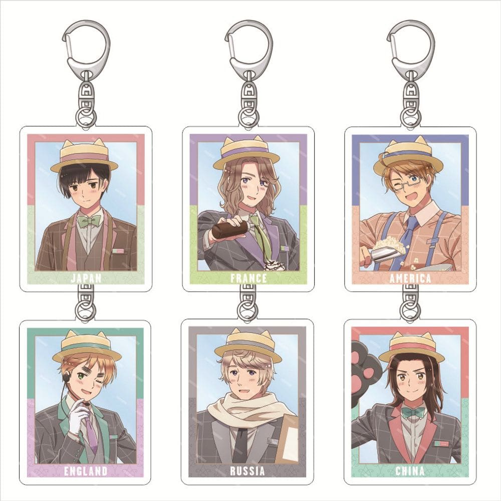 Conjunto de chaveiros de acrílico Hetalia WorldStars China & Ot