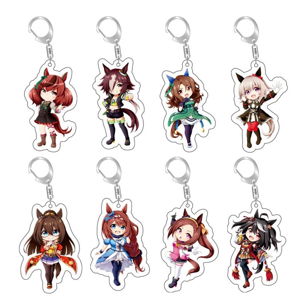 Chaveiro Uma Musume Chibi Acessórios de chaveiro de acrílico