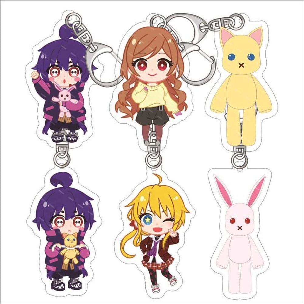 Conjunto de chaveiros Dark Assembly Anime Gendou Nocturne Bunny K