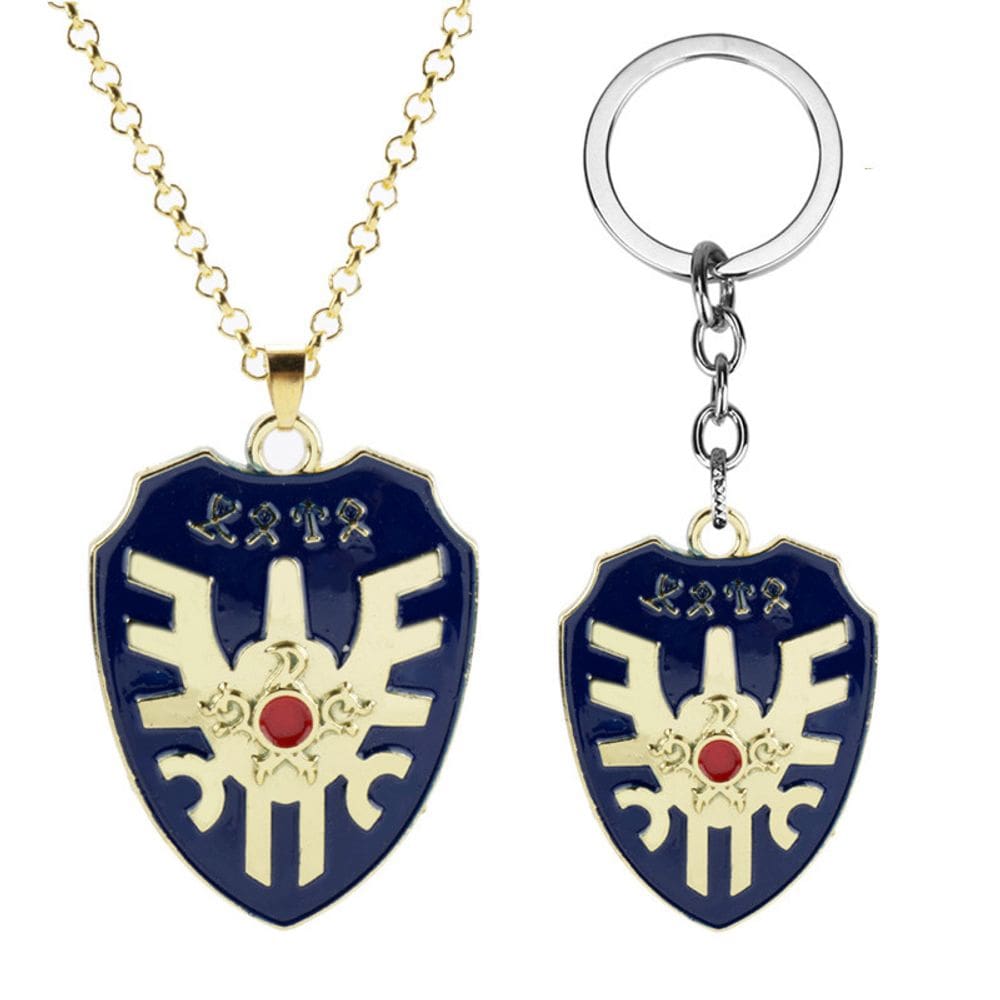 Conjunto de chaveiros Dragon Quest Hero`s Shield and Sword Fans