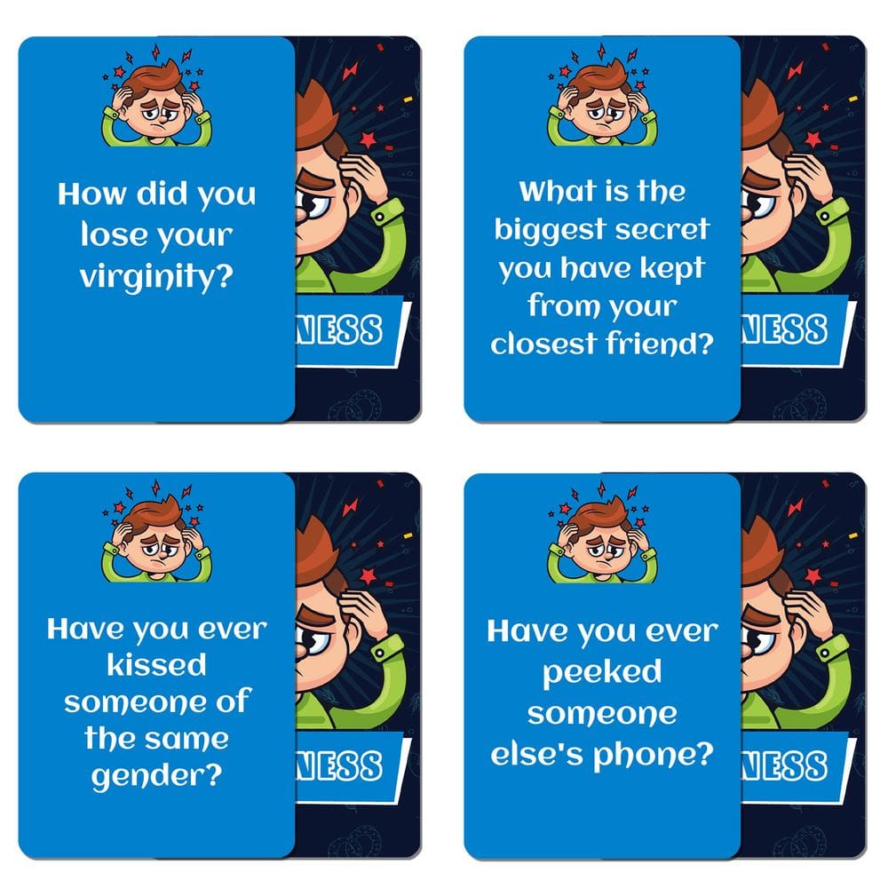Perguntas embaraçosas do jogo de cartas de festa 50 cartas divertidas