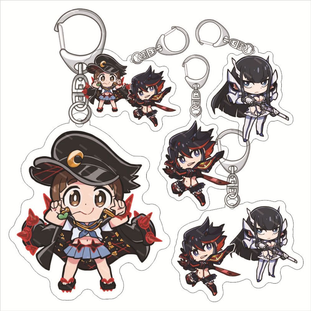 Conjunto de chaveiros de acrílico Kill la Kill Ryuko e Satsuki Chibi