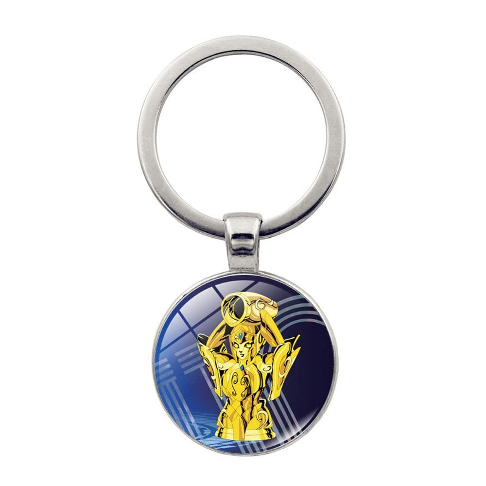 Chaveiro Golden Saint Seiya Aries com pingente Time Gem