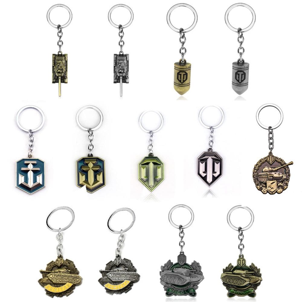 Medalha de tanque Keychain Tank World Game Solid Shell