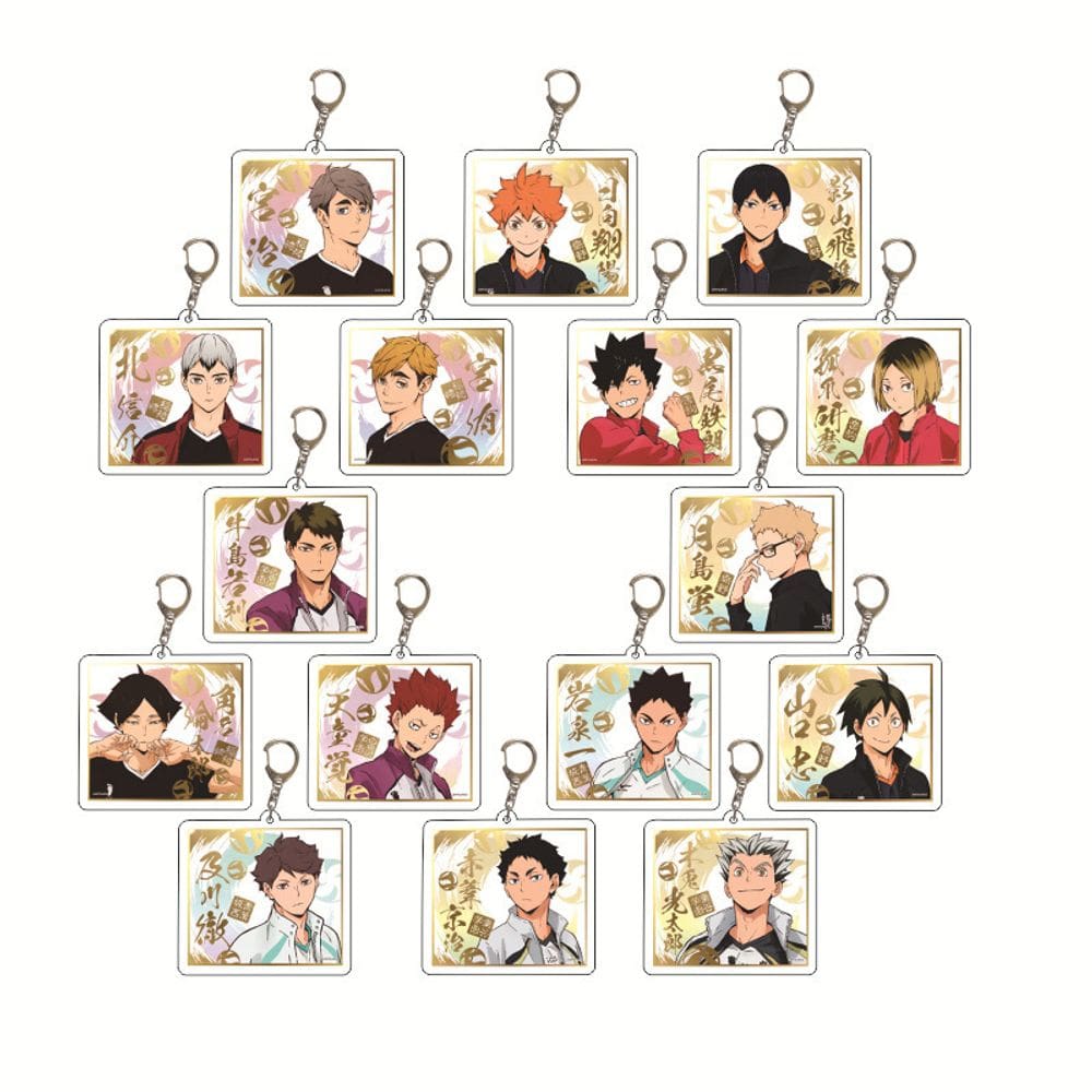 Conjunto de chaveiros de acrílico Haikyuu!! Chaveiro de personagens fofos
