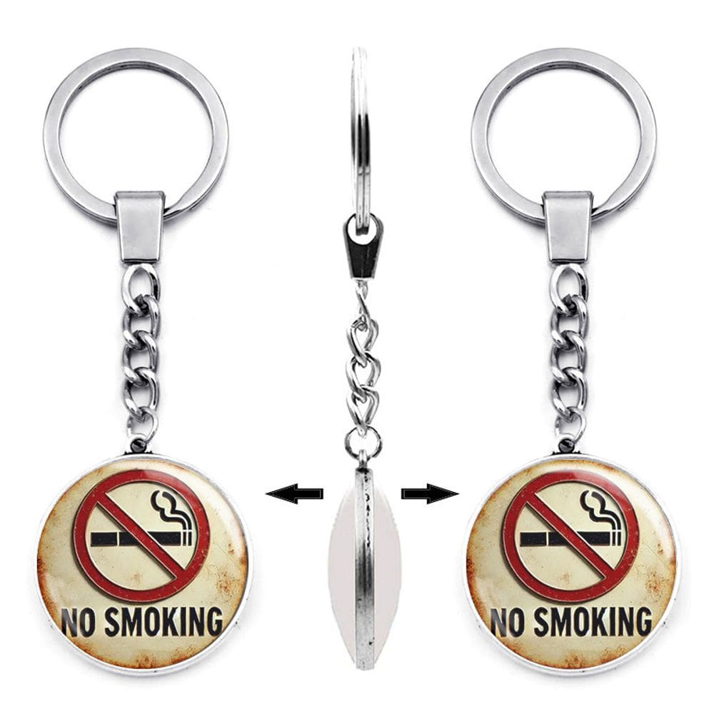 Chaveiro, sinal de não fumar, pingente Time Stone
