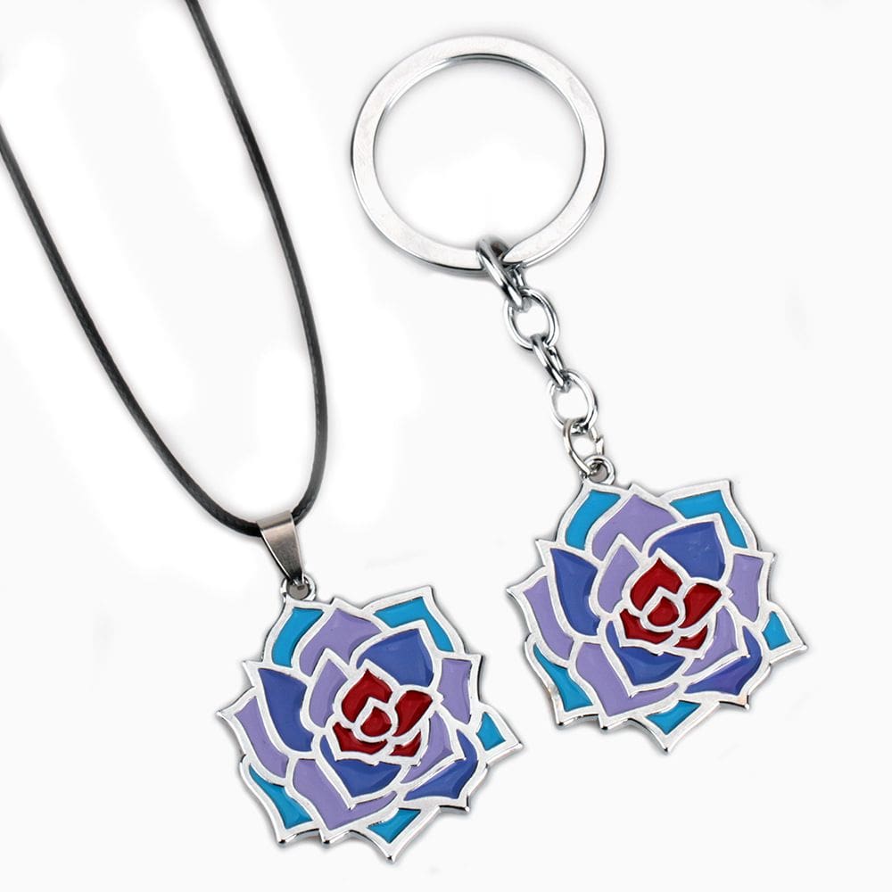 Conjunto de chaveiros e pingentes Bloodstained Rose