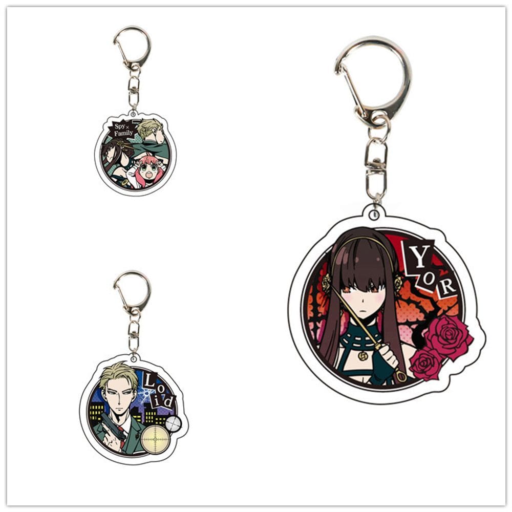 Chaveiro Spy x Family Anya, Loid & Your Chaveiro de acrílico
