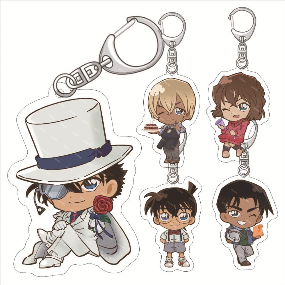 Conjunto de chaveiros de acrílico Detetive Conan Conan, Shinichi, Ran