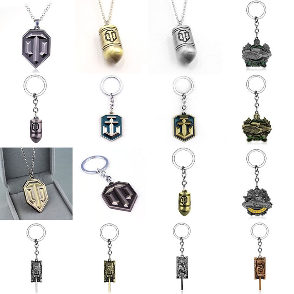 Conjunto de acessórios: colar de chaveiro World of Tanks 59 Type Shell