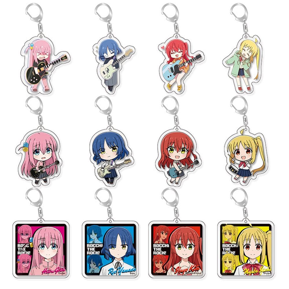 Conjunto de chaveiros Bocchi the Rock Hitori, Nikika, Ryou, Kita Anime