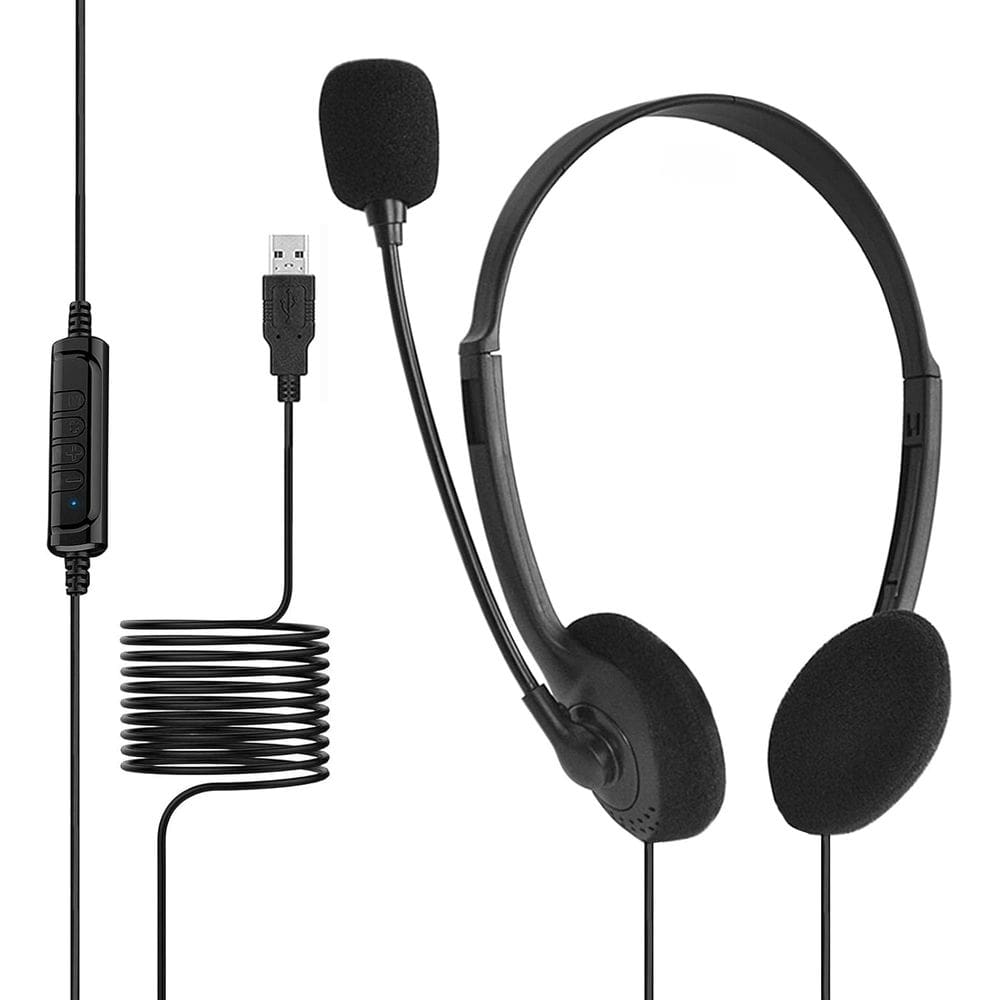 Fone de ouvido USB com microfone com cancelamento de ruído