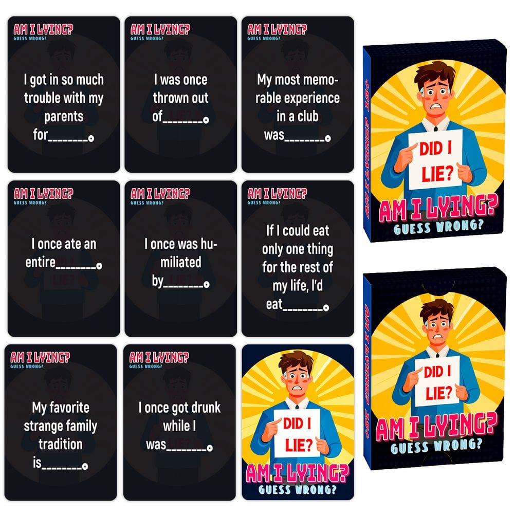 Jogo de cartas de festa Am I Lying Guessing for Friends Adults