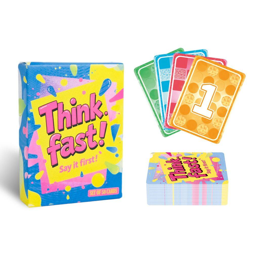 Jogo de cartas Think Fast Party Quick Word Game para família