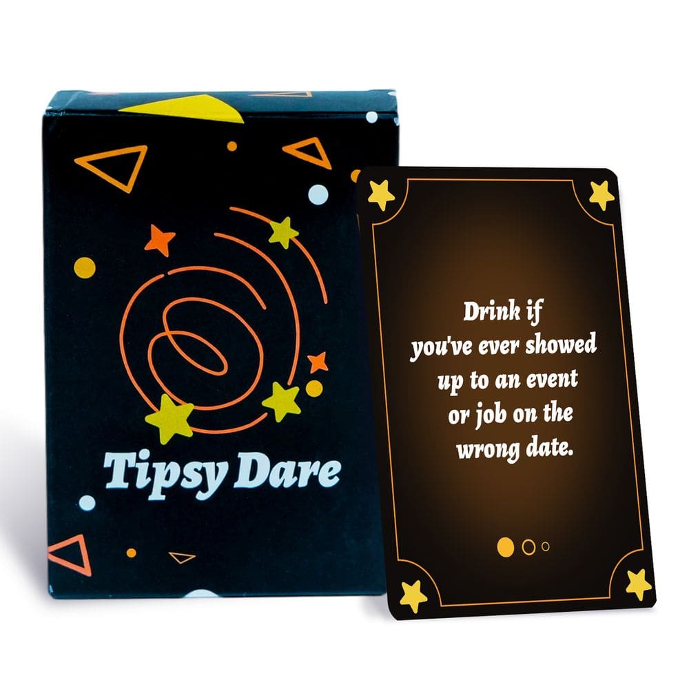 Jogo de cartas para beber Tipsy Dare com 50 cartas de desafio