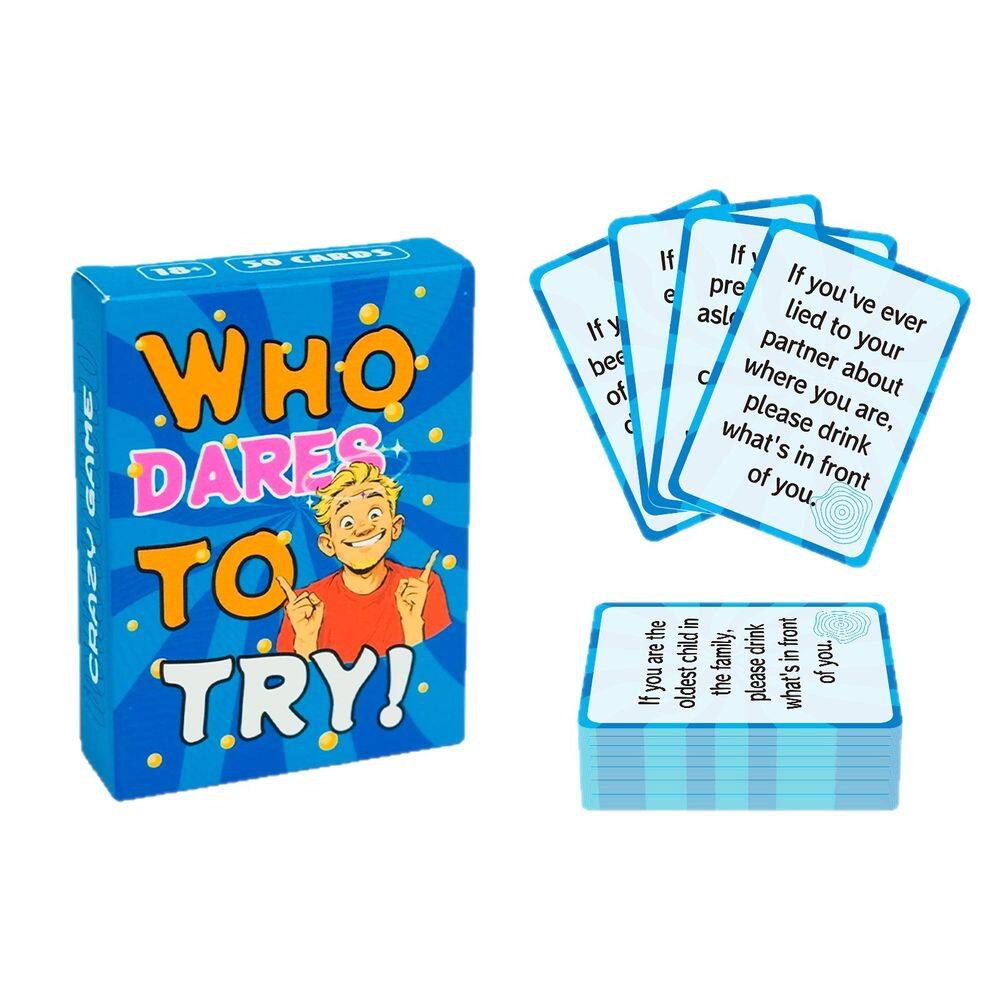 Jogo de cartas de festa Quem se atreve a experimentar 50 cartas de desafio
