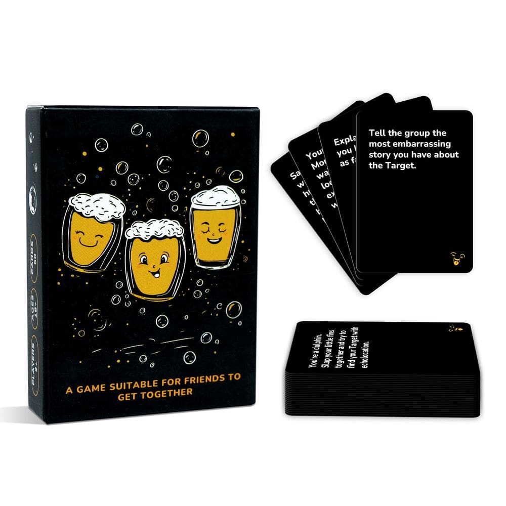 Jogo de cartas com bebidas: festa divertida para amigos com 50 cartas