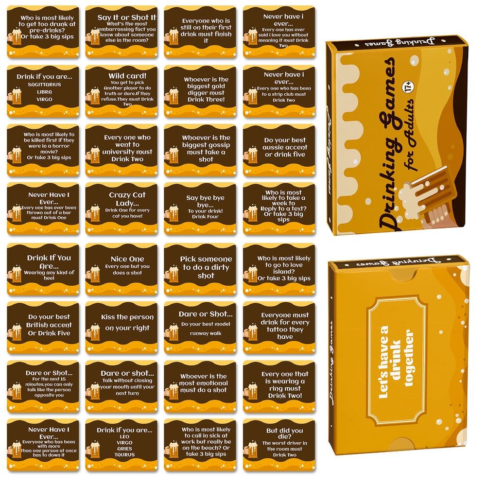 Drinking Card Game 50 cartas de desafio para festa de adultos