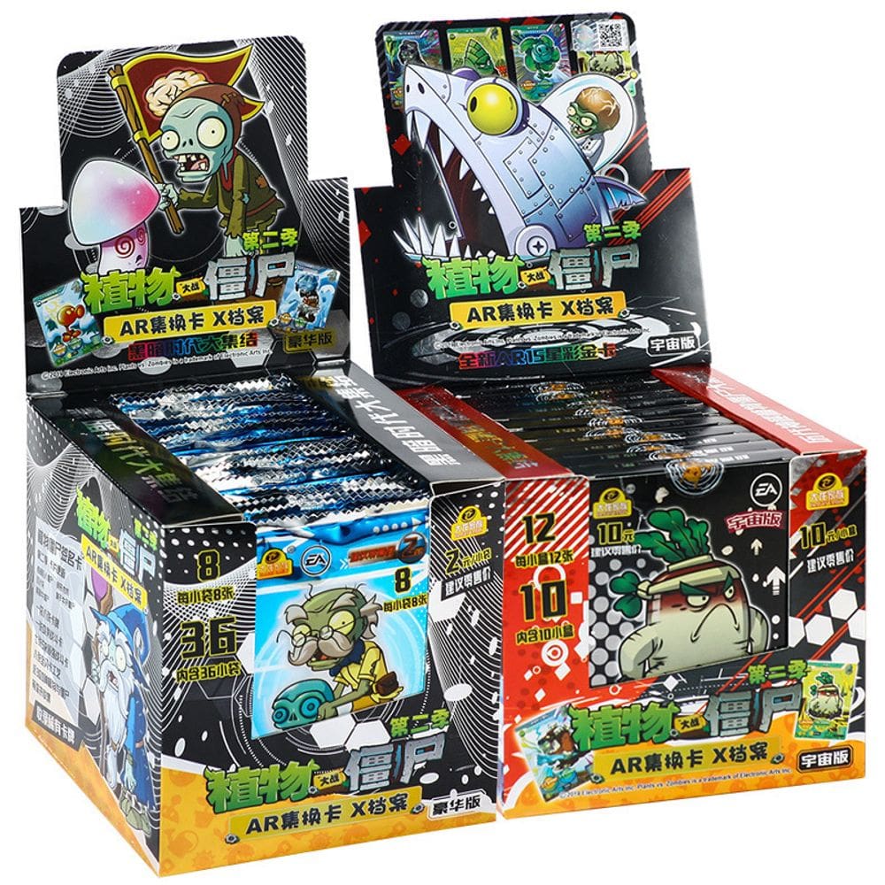 Conjunto de cartas colecionáveis Plants vs Zombies AR Battle com 288 cartas
