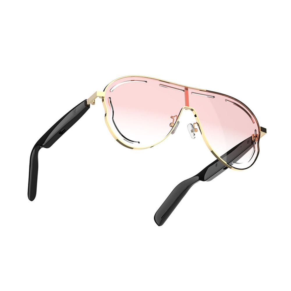 Óculos de sol de áudio Bluetooth SG-26PRO com som HiFi dourado/preto