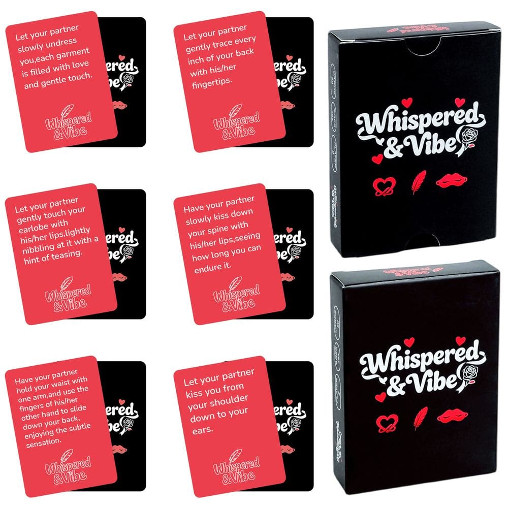 Jogo de cartas para casais Whispered & Vibe Romantic 50 Cards
