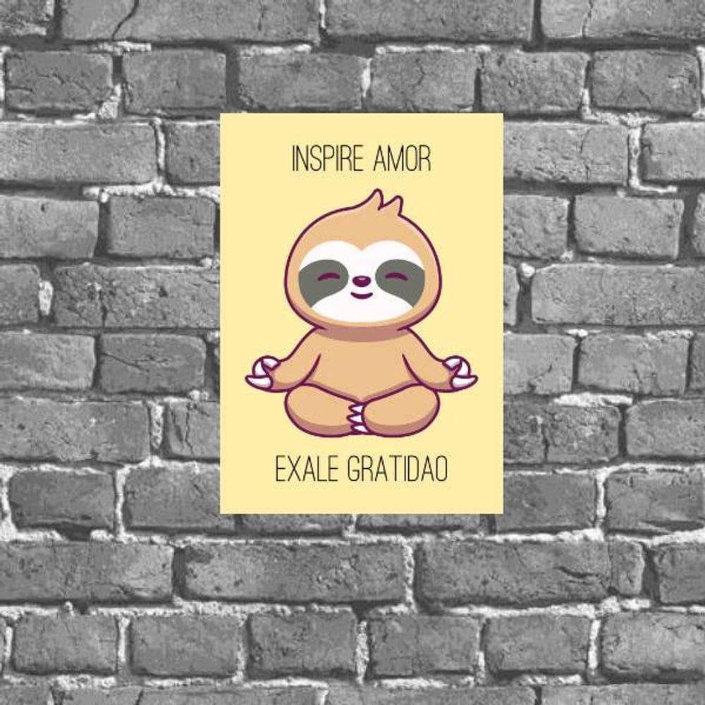 Placa Inspire Amor Exale Gratidão 18x27cm