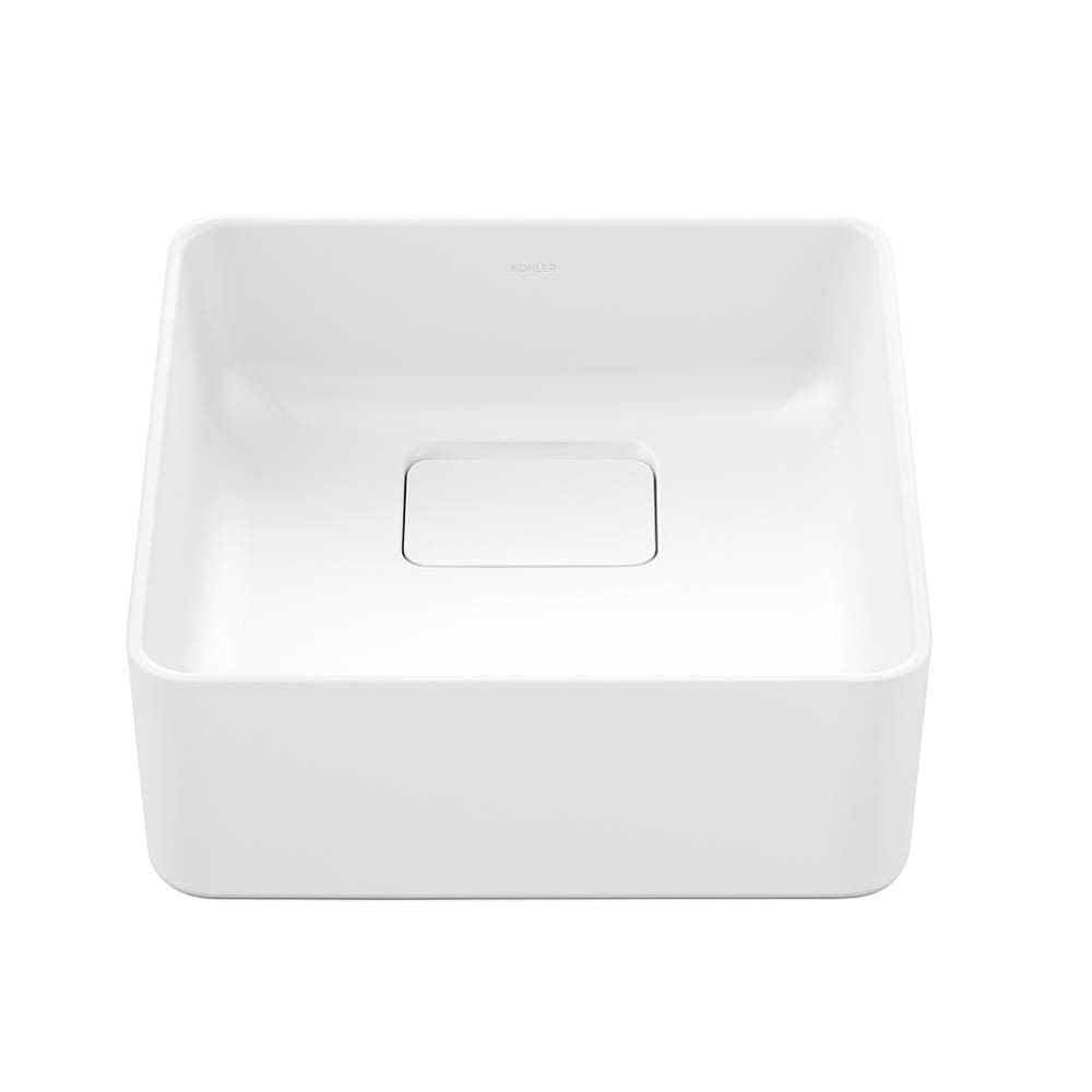 Cuba De Apoio Quadrada Borda Fina Flow Branco Docol 40x40x12,5cm