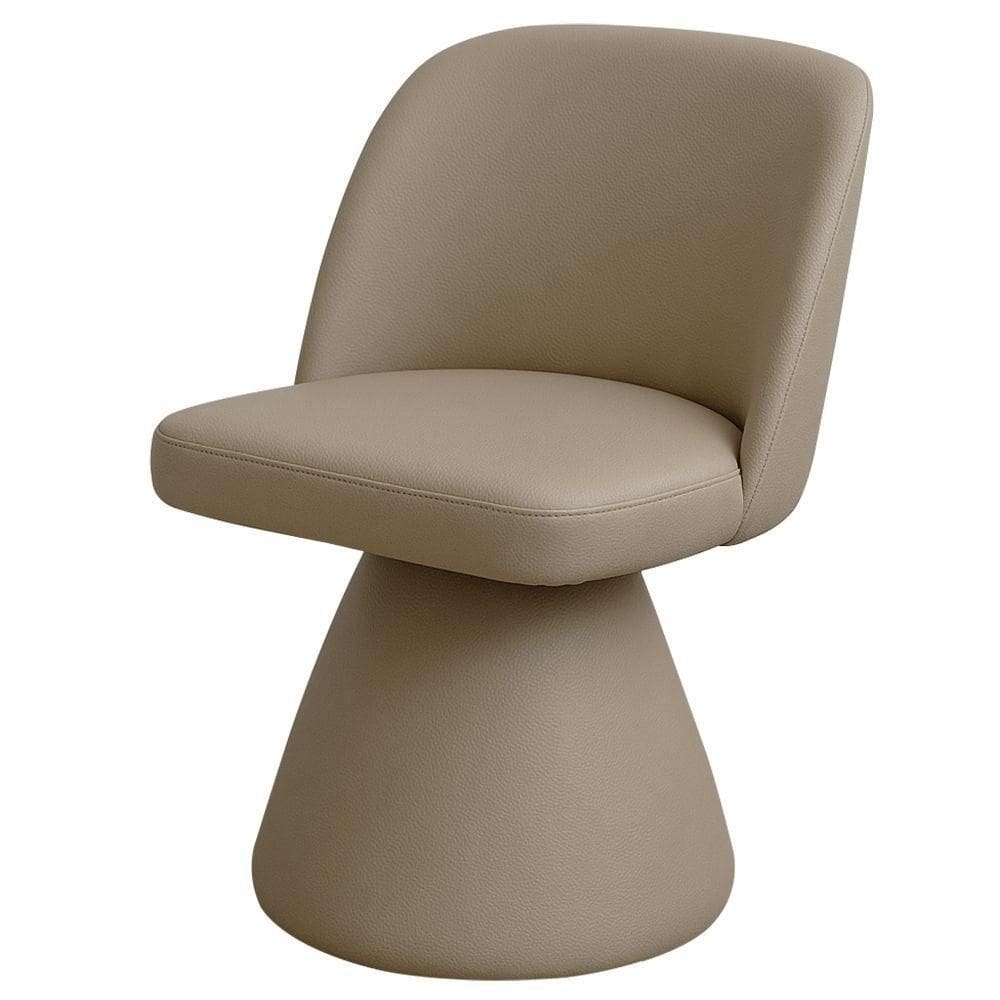 Cadeira De Jantar Base Giratória Liz Corano Bege - Nexta Casa