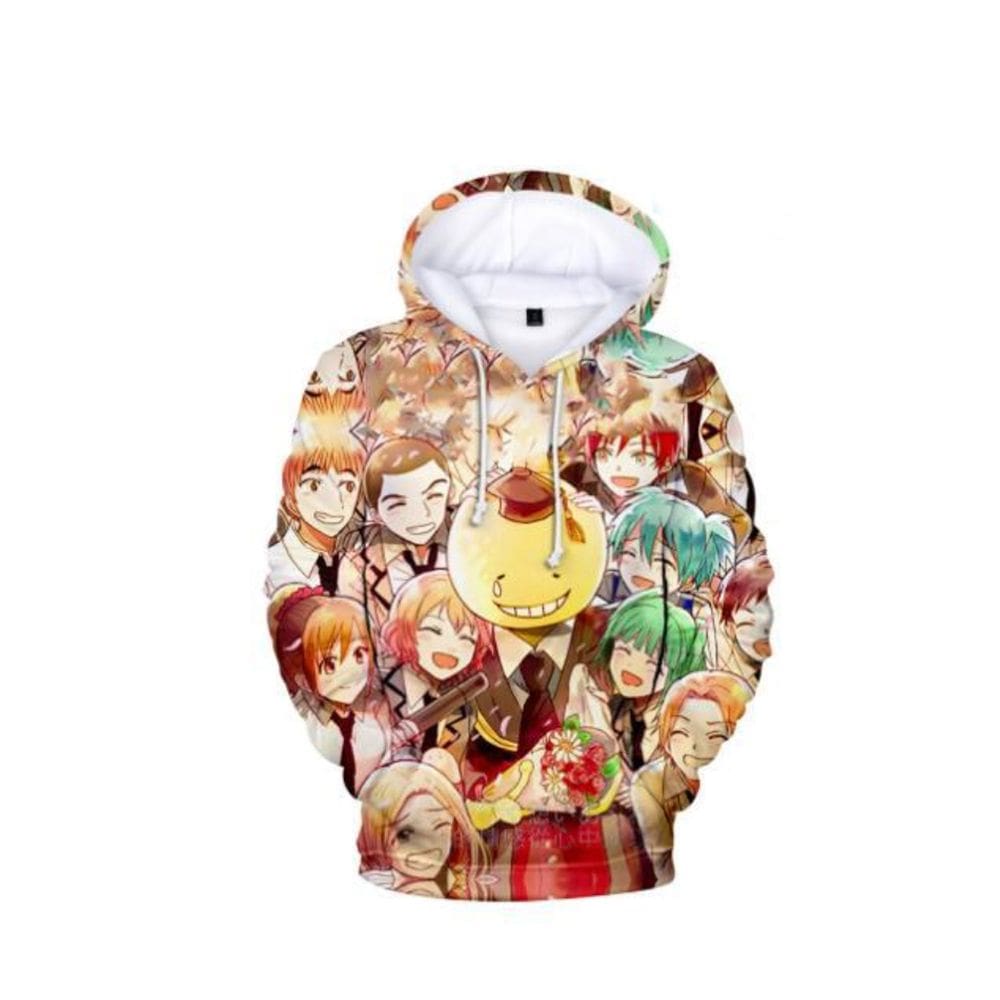 Pulôver de anime com capuz com estampa 3D Assassinations Classrooms Lo