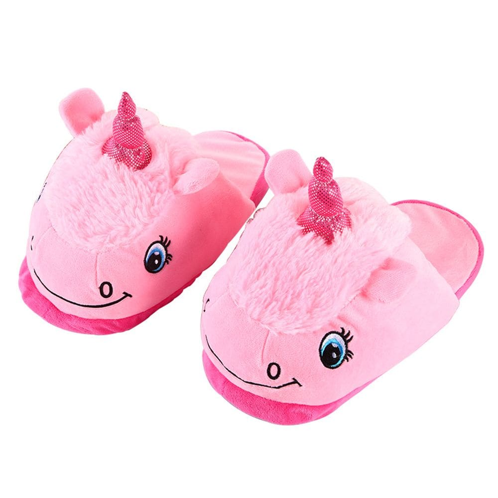 Chinelos, fofos, unicórnio, pelúcia, desenhos animados, sapatos para crianças