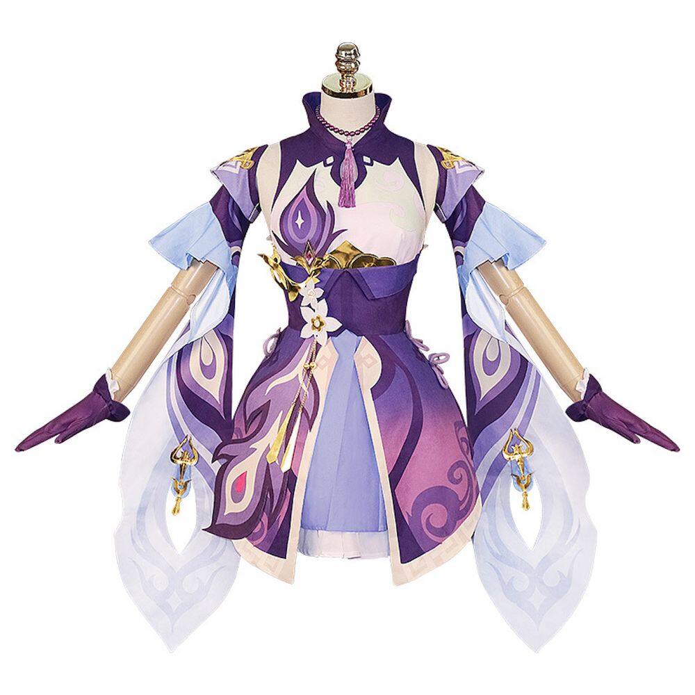 Traje de cosplay de anime Genshins Impacts Keqing Halloween Outf