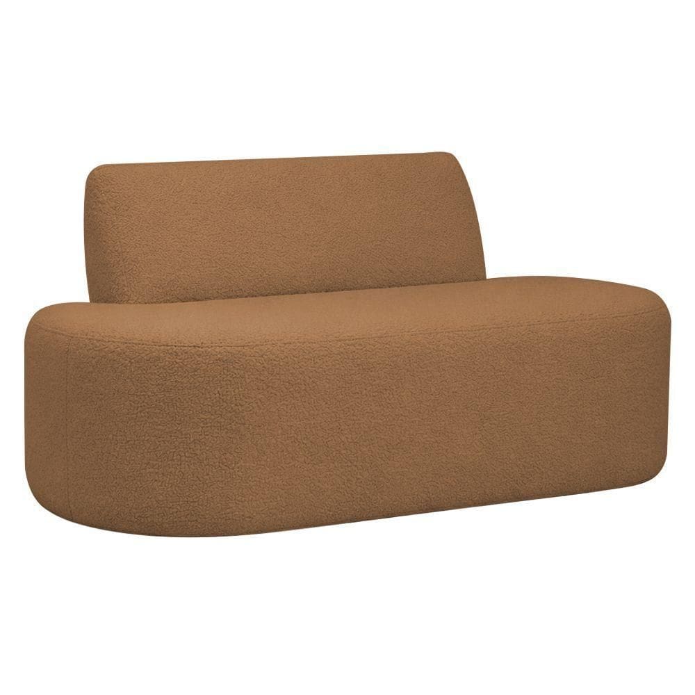 Sofá Reto 02 Lugares 150cm Mônaco Bouclé Terracota - Nexta Casa