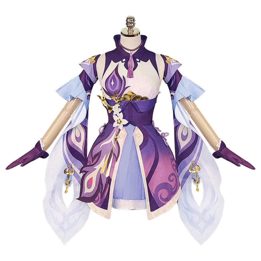 Traje de cosplay de anime Genshins Impacts Keqing Halloween Outf