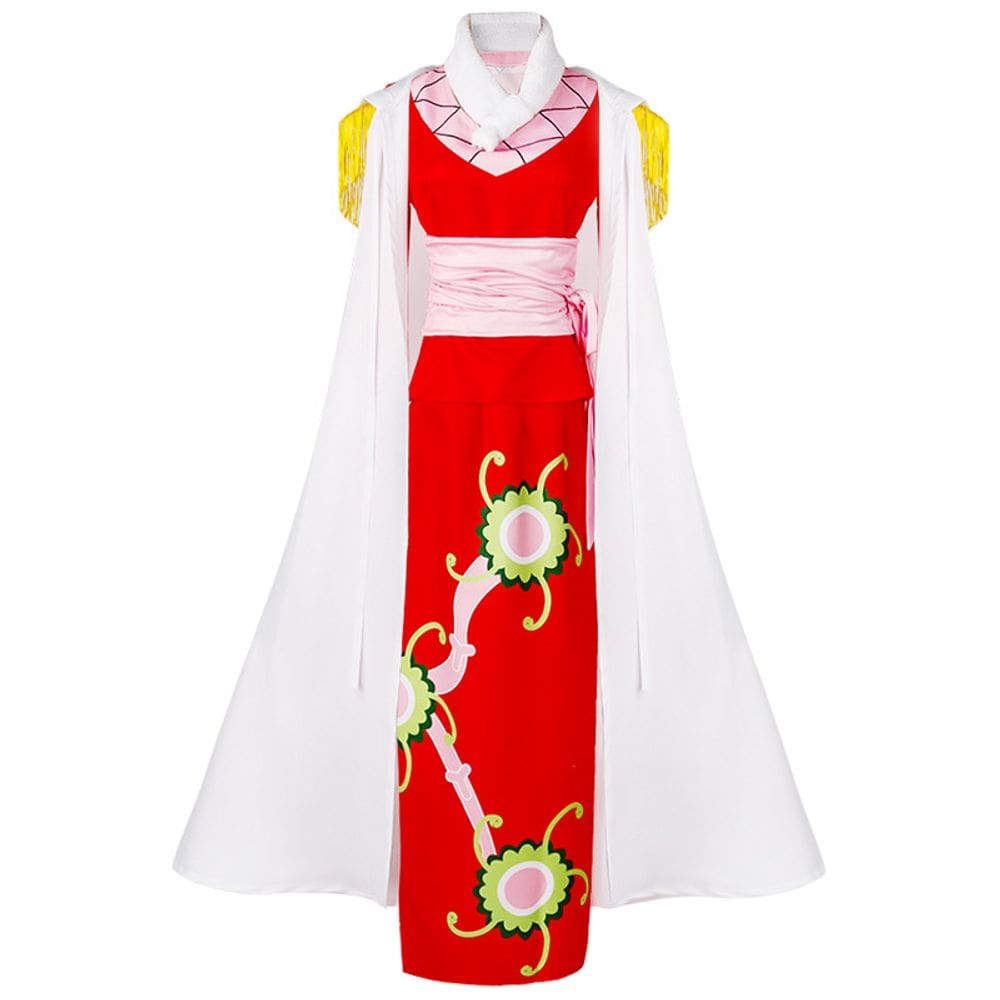 Traje de cosplay de anime Cos Hancock, quimono vermelho, roupa de Halloween